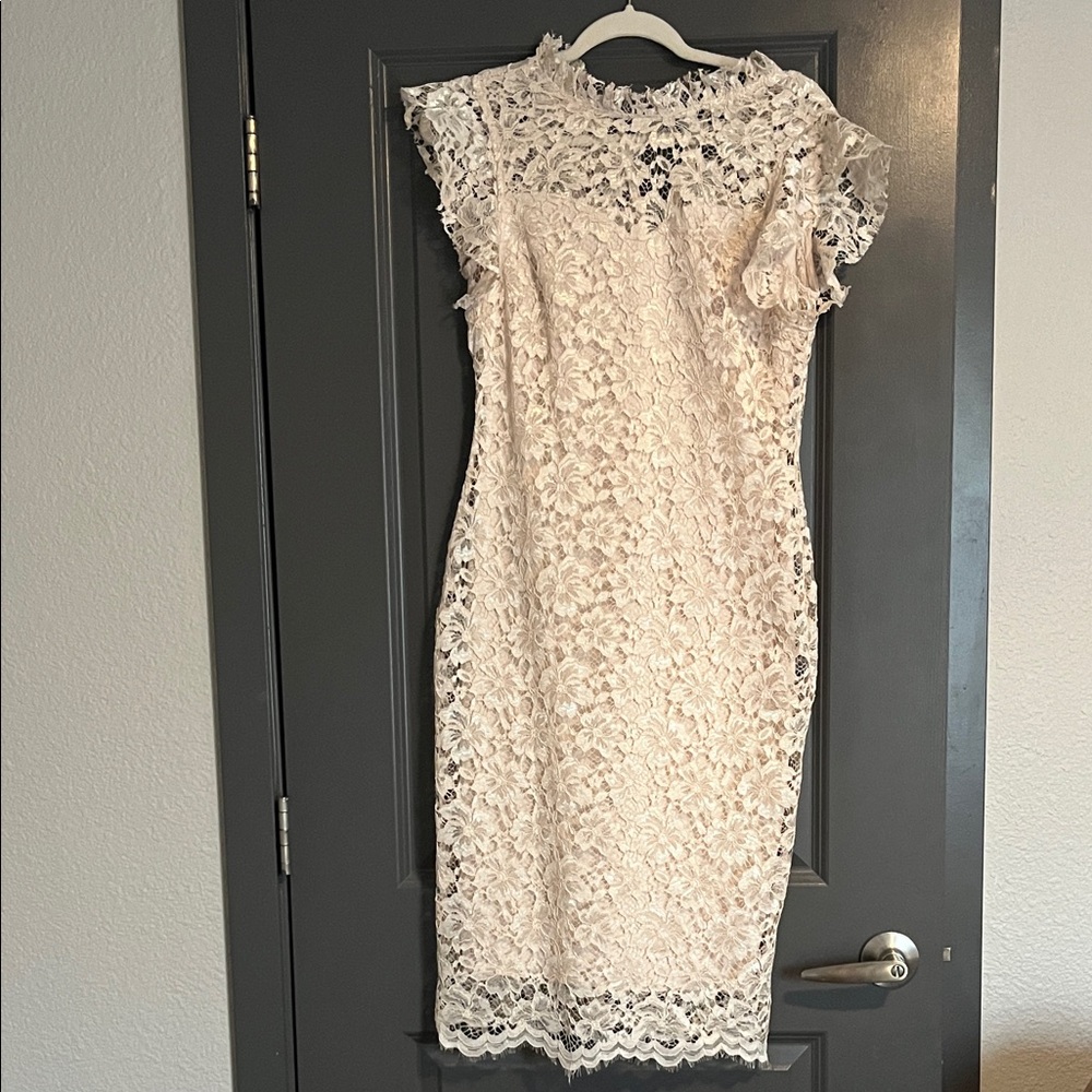 Enfocus Studio Cream Lace Midi Dress